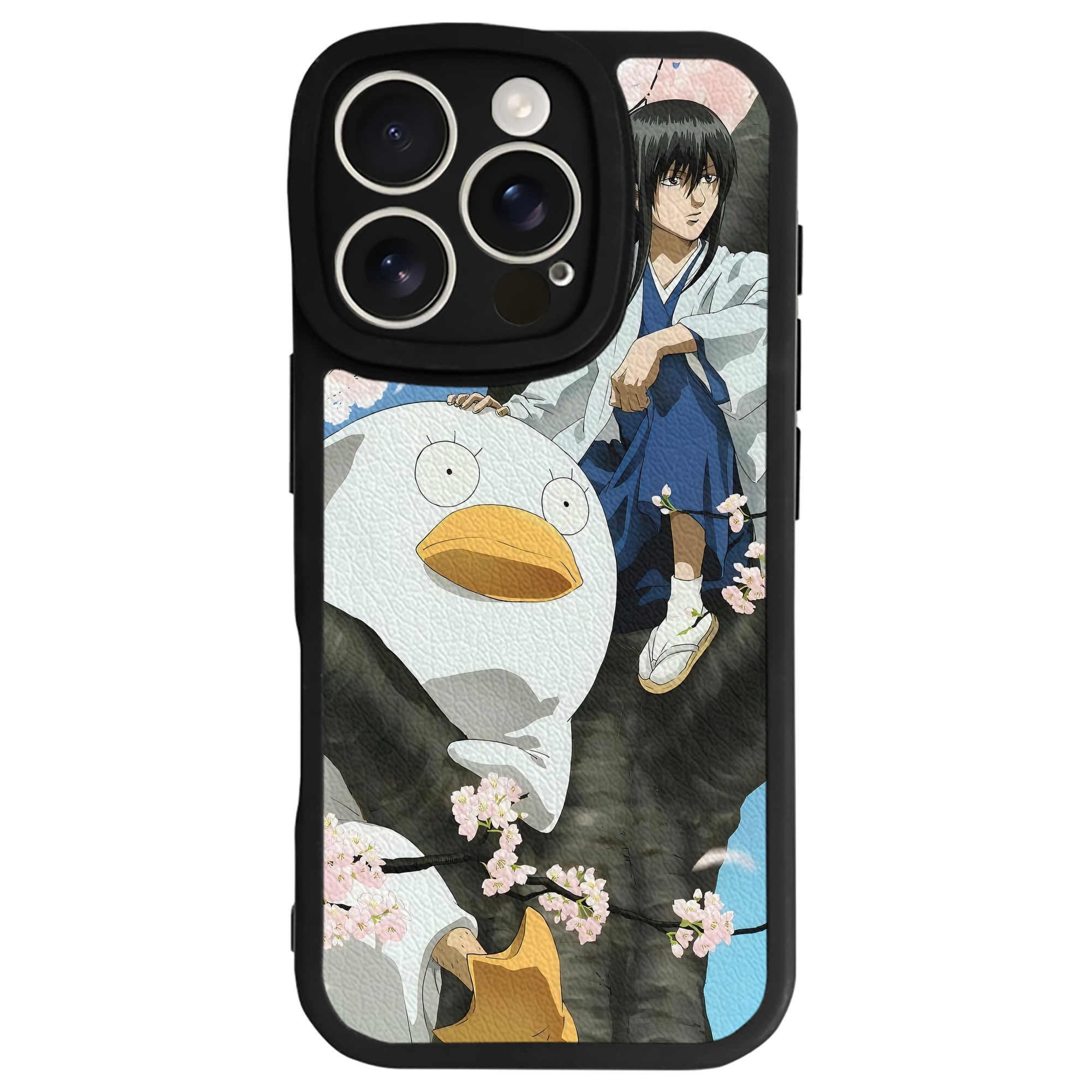 （画像用） ぎんたま 坂田銀時（さかたぎんとき） 神楽 志村新八（しむら しんぱち） GINTAMA Sakata Gintoki Kagura Shimura Shinpachi 【iPhone 16シリーズ対応】シリコンスマホケース（レザー調） 材質：シリコン